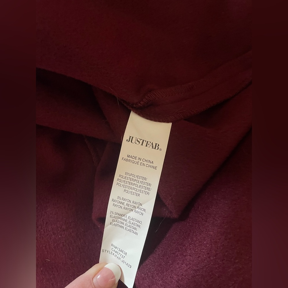 Women's “Just Fab”  Double-BreastedFelted Trenchcoat ( Large ) - Picture 2 of 4